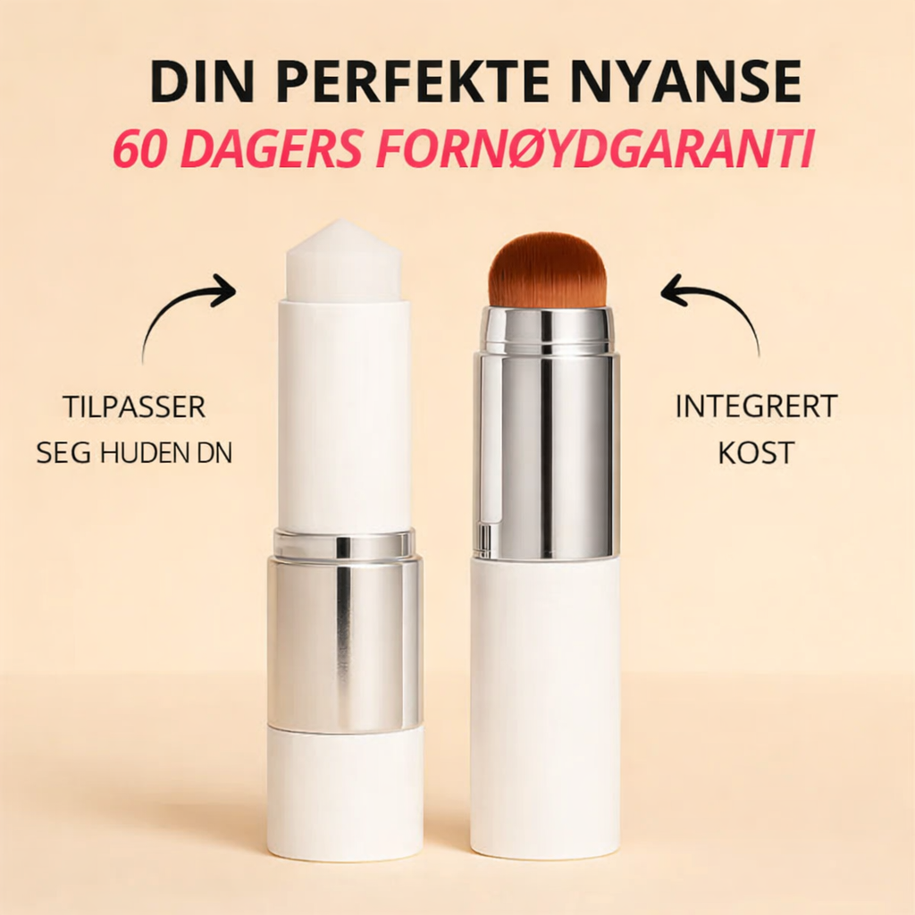 Silkebørste 2-i-1 foundation med integreret børste