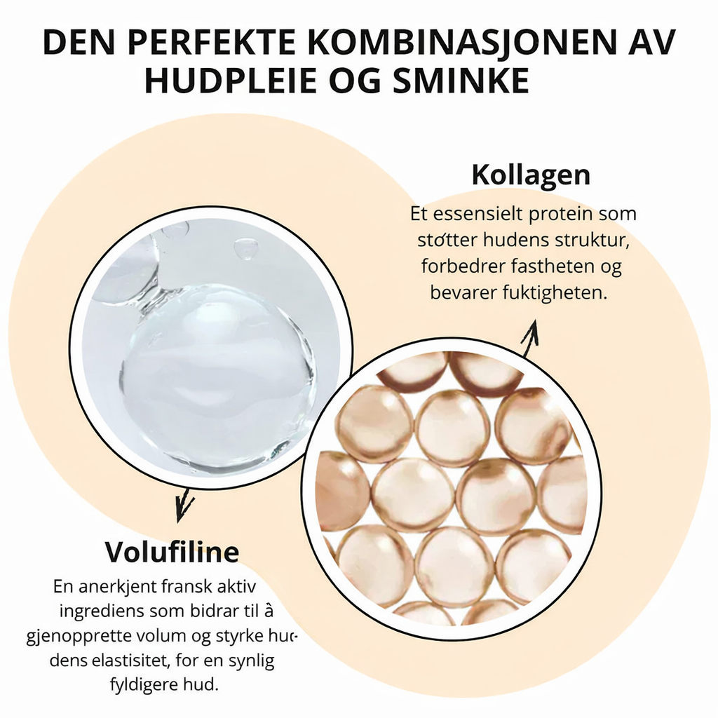 Silkebørste 2-i-1 foundation med integreret børste