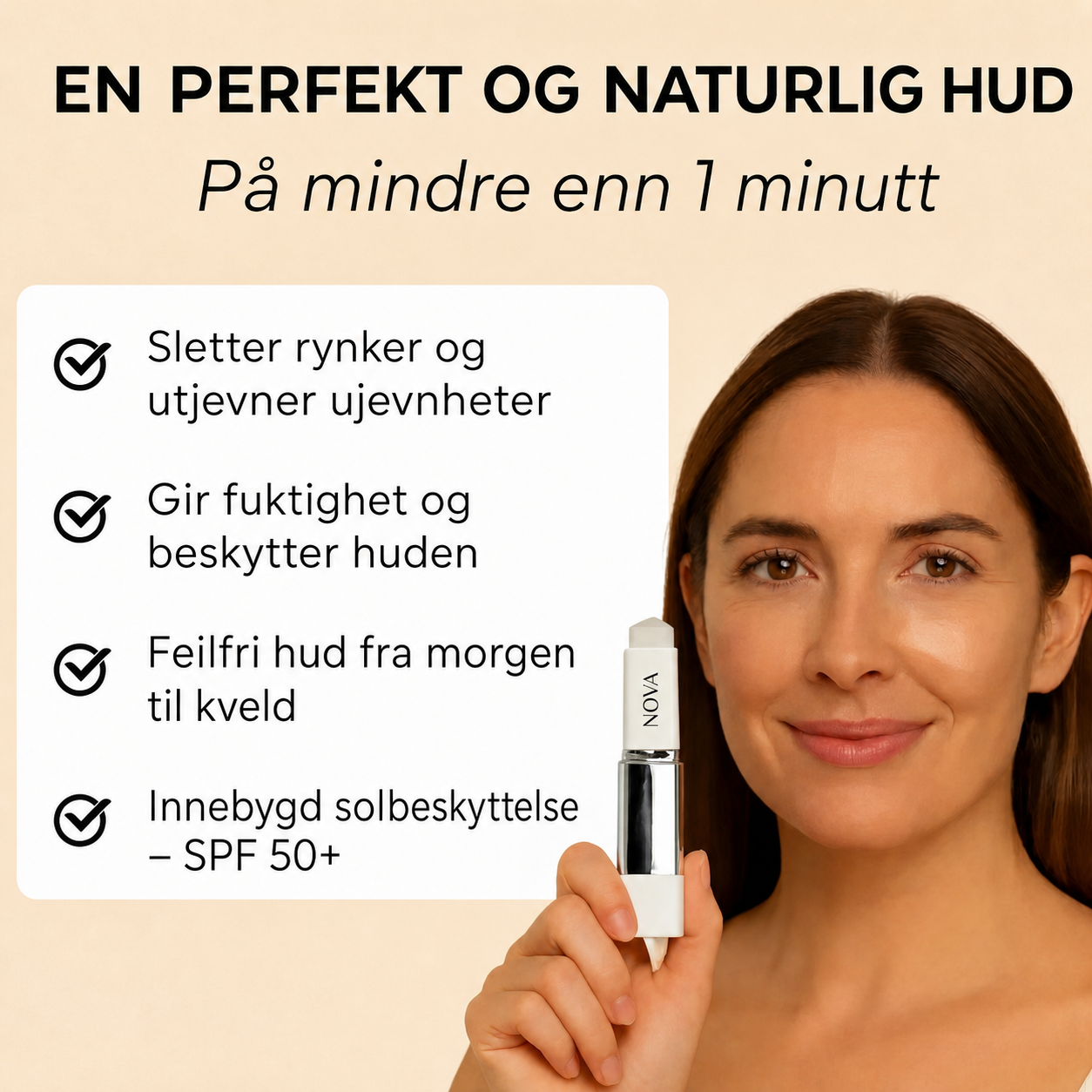 Silkebørste 2-i-1 foundation med integreret børste
